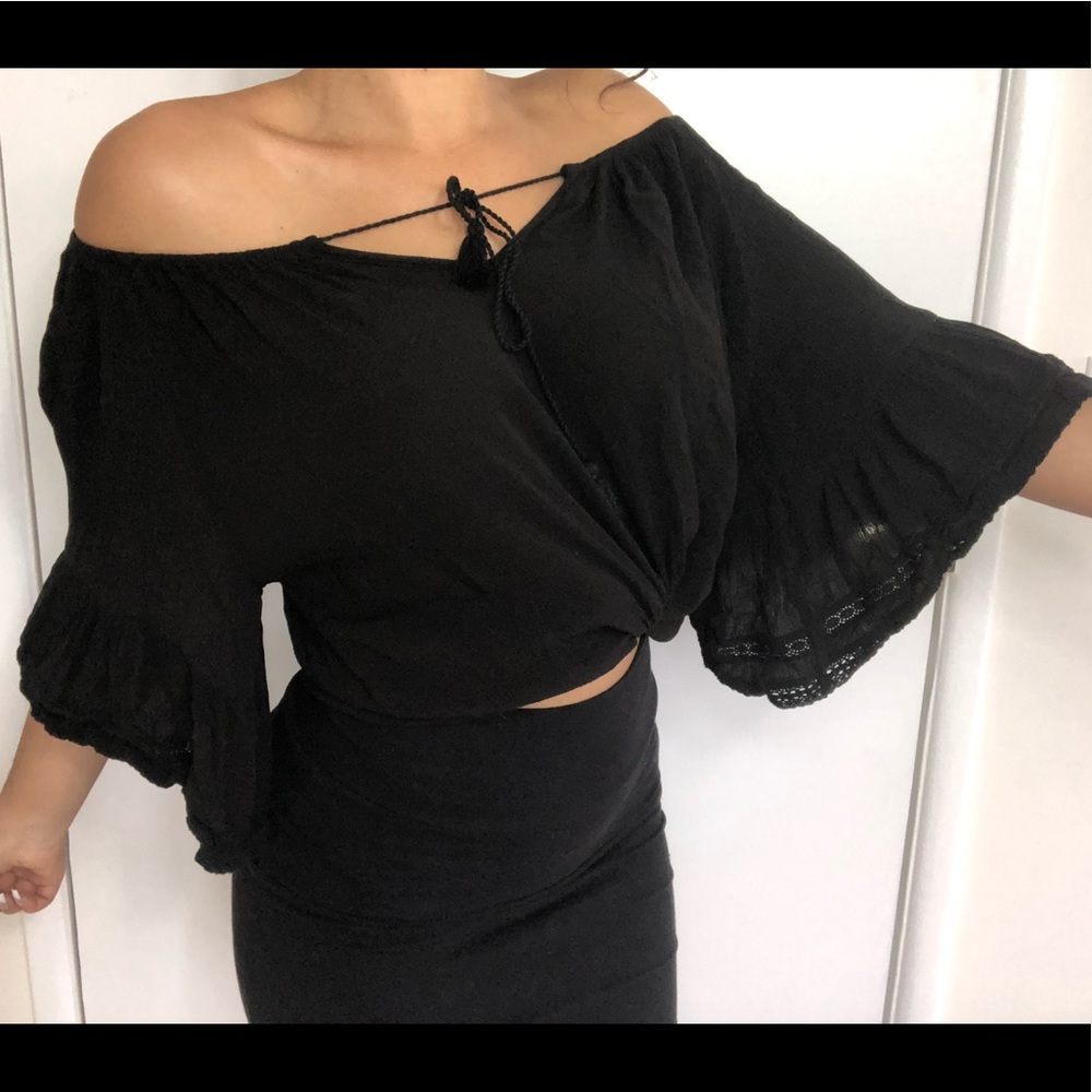 Black flowy blouse